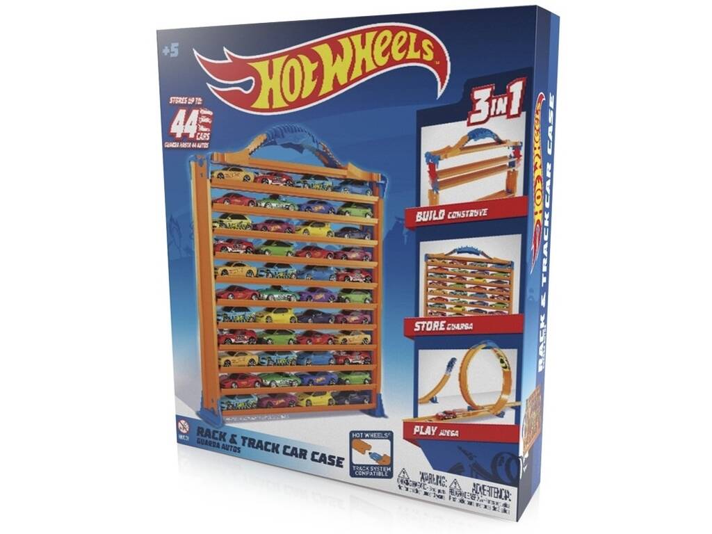 Hot Wheels Maletín Guarda Coches Multifunción 3 en 1 Cefa Toys 4621