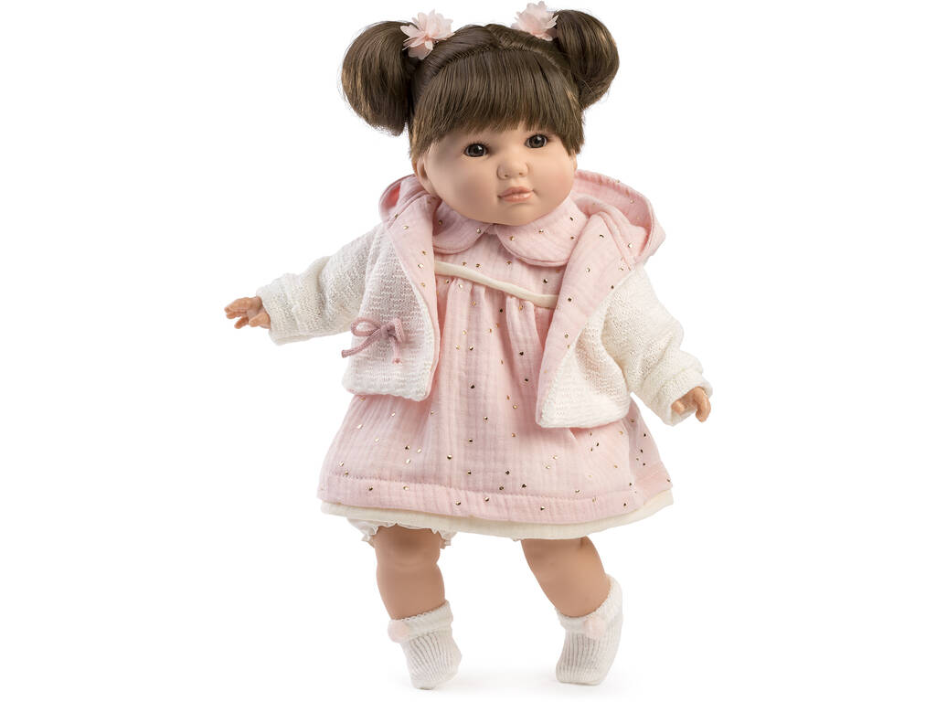 Sprechende Sandra-Puppe 42 cm. Rosa Berbesa-Jacke 4423