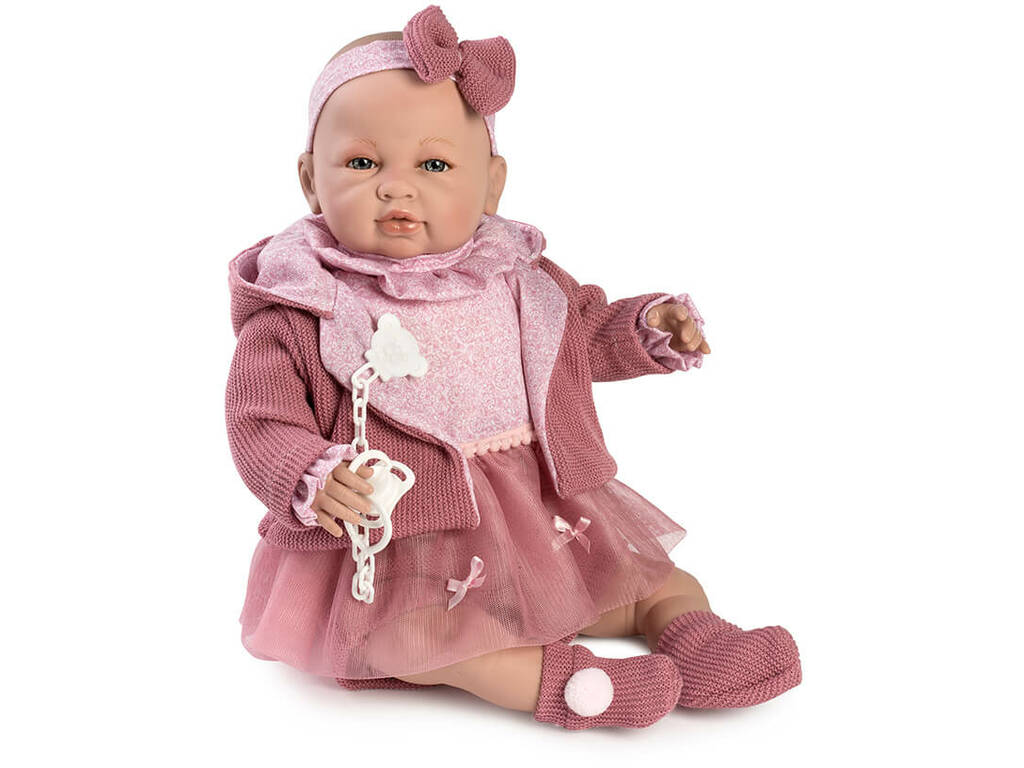 Sara Neugeborene Puppe 50 cm. Rock und Jacke Berbesa 5214