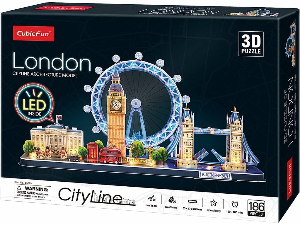 Puzzle 3D City Line Led Londres World Brands MN803191