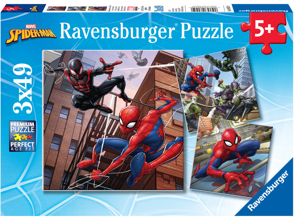 Puzzle Spiderman 3x49 Piezas Ravensburger 08025