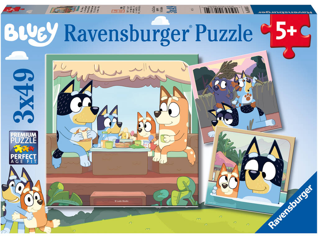 Puzzle Bluey 3x49 Pezzi Ravensburger 05685