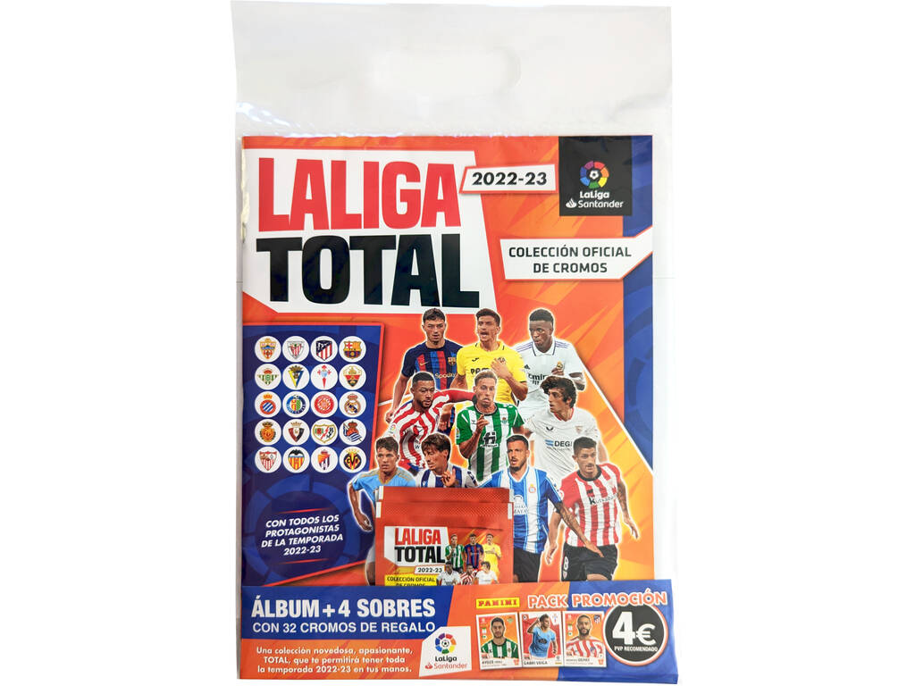 La Liga Total Pack Promoción Álbum con 4 Sobres Panini