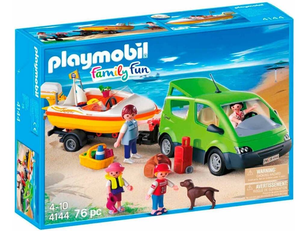 Playmobil Family Fun Familienauto mit Playmobil-Boot 4144