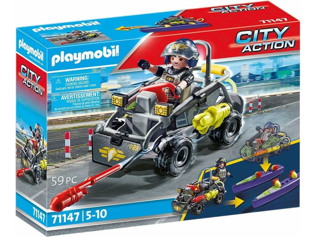 Playmobil Forces Spéciales Playmobil Quad Multi Terrain 71147