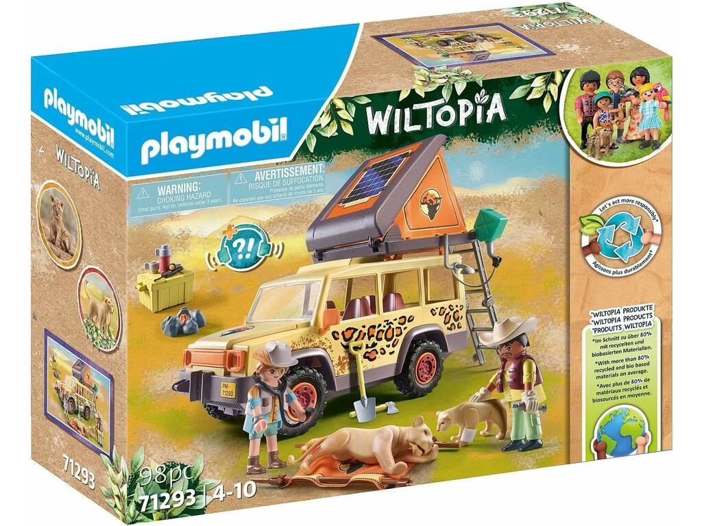 Playmobil Wiltopia Veicolo Fuoristrada con Leoni 71293