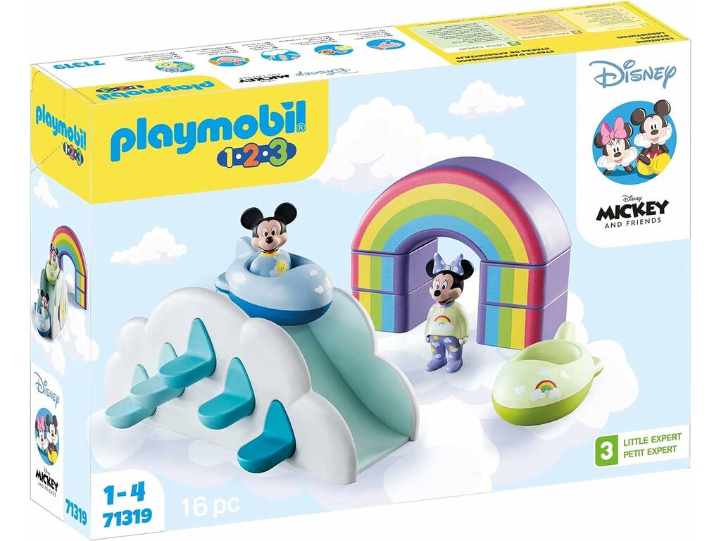 Playmobil 1,2,3 Disney Mickey And Friends House In The Clouds 71319