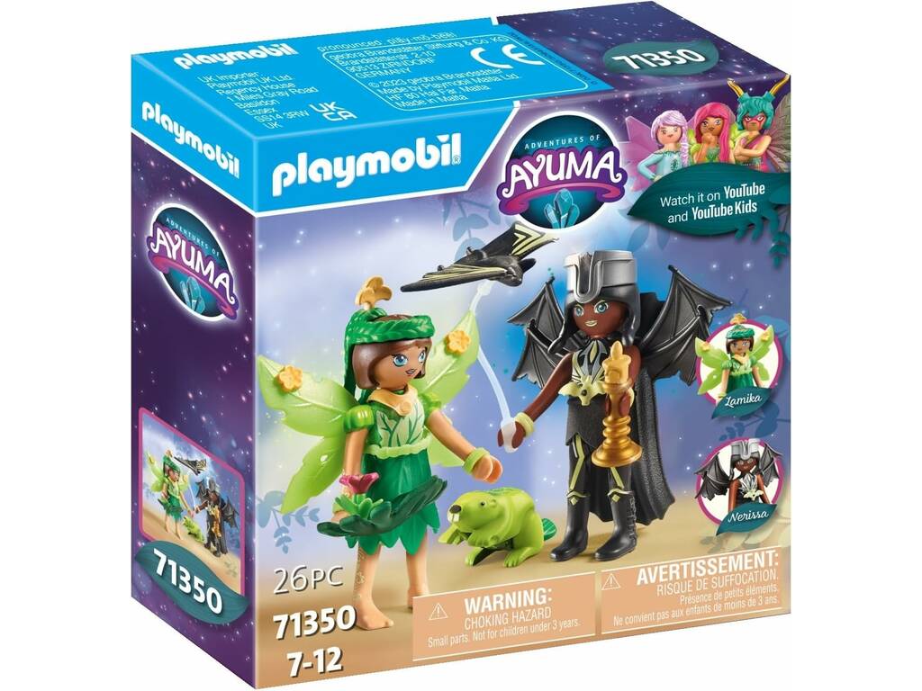 Playmobil Adventures of Ayuma Forest Fairy and Bat Fairy con Animales del Alma 71350