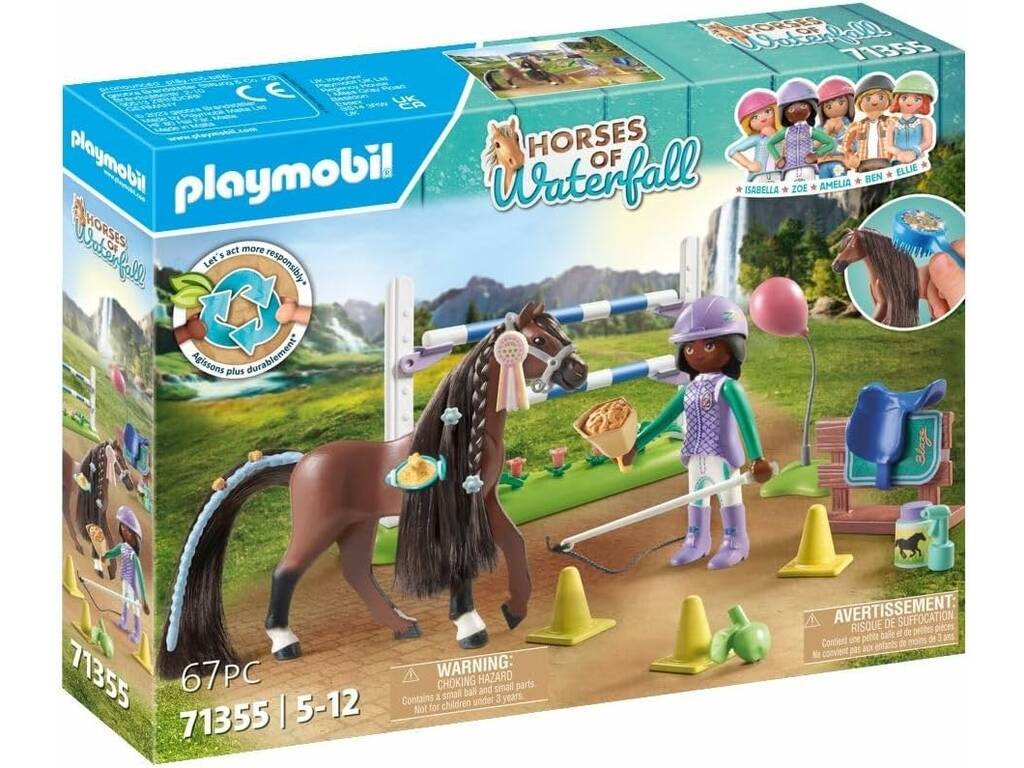Playmobil Horses Of Waterfall Salto de Cavalos com Zoe e Blaze 71355