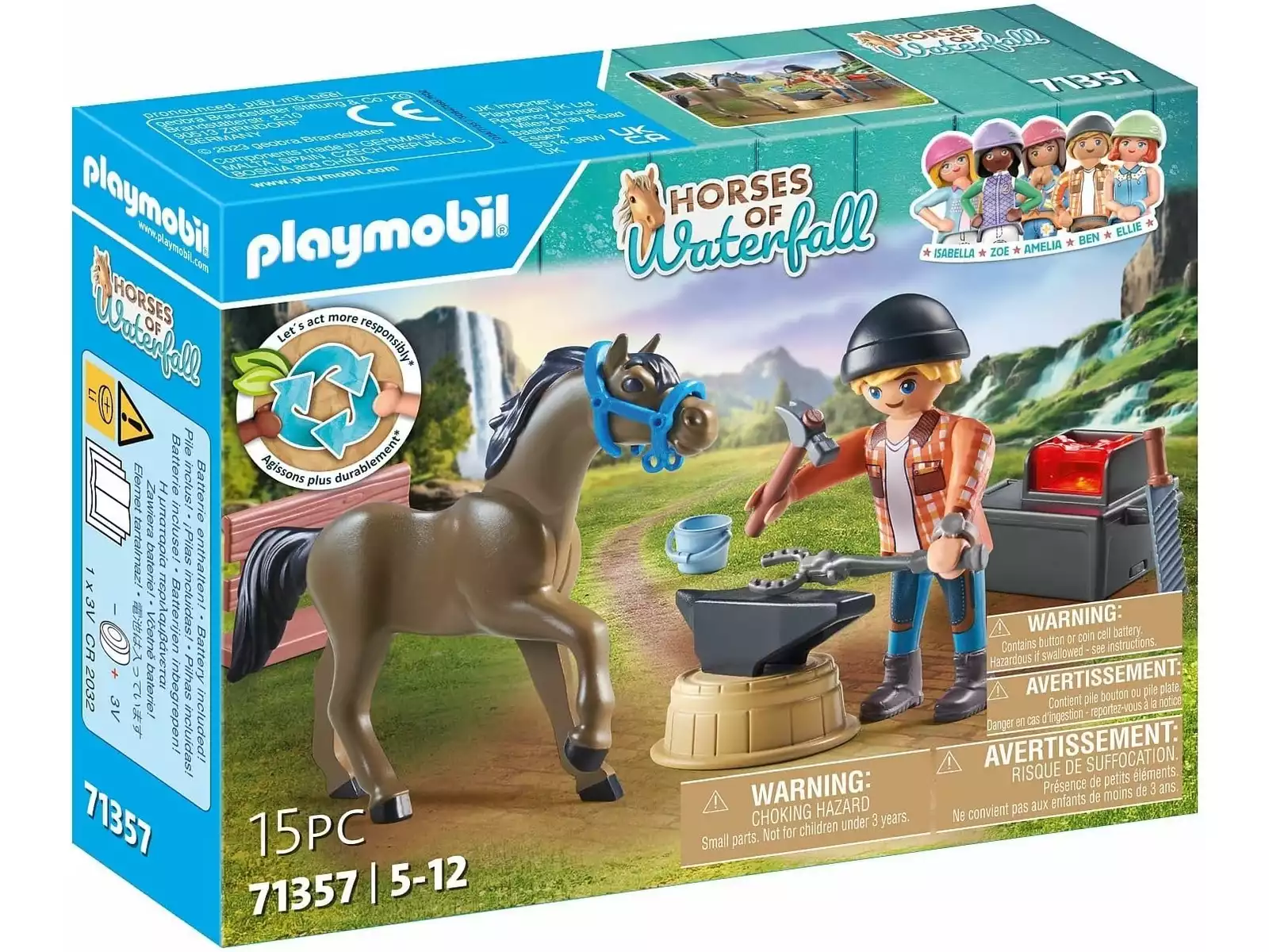 Playmobil Horses of Waterfall Salto de Caballos con Zoe y Blaze