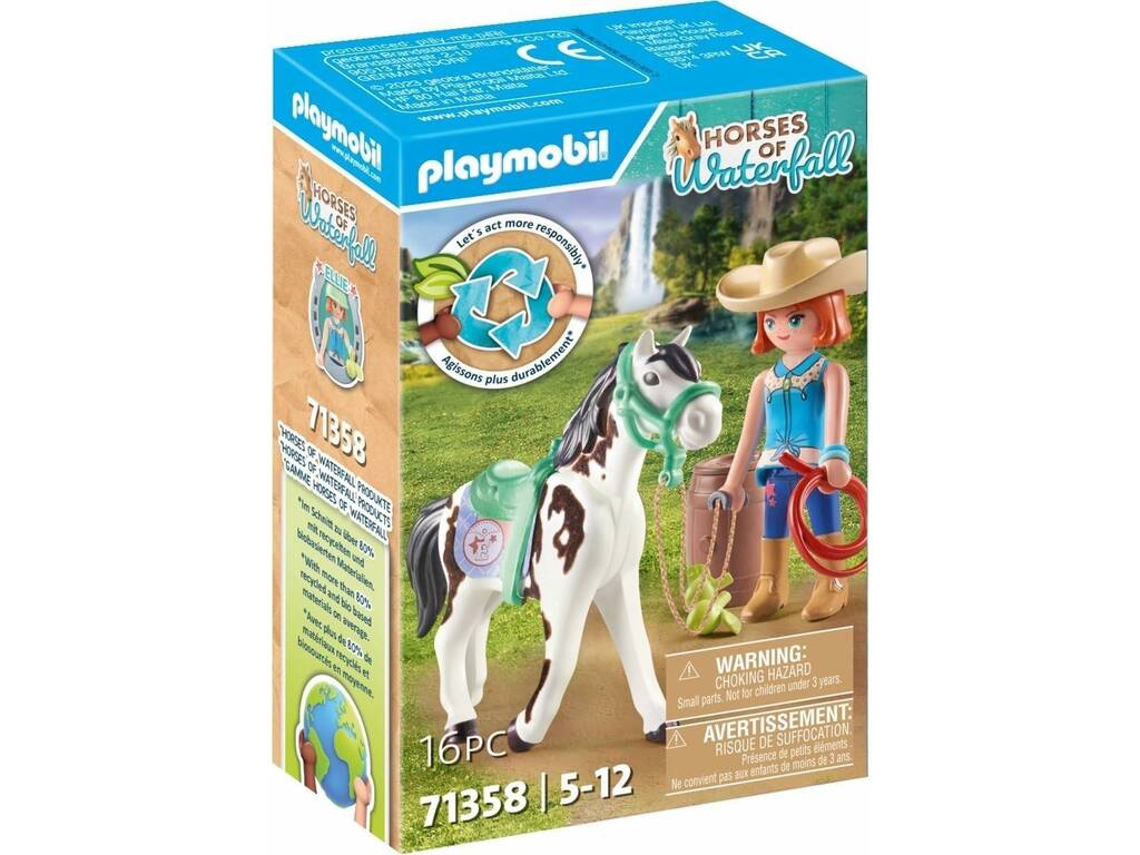 Playmobil Horses Of Waterfall Hora de Comer com Ellie e Sawdust 71358