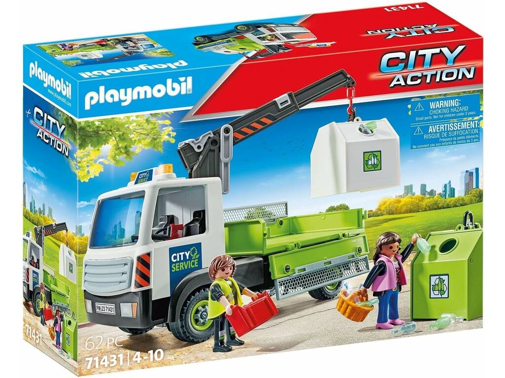 Playmobil City Camion dei rifiuti con contenitore 71431