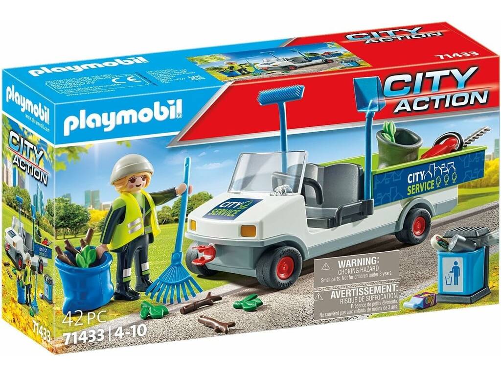 Playmobil City Pulizia urbana con auto elettrica 71433