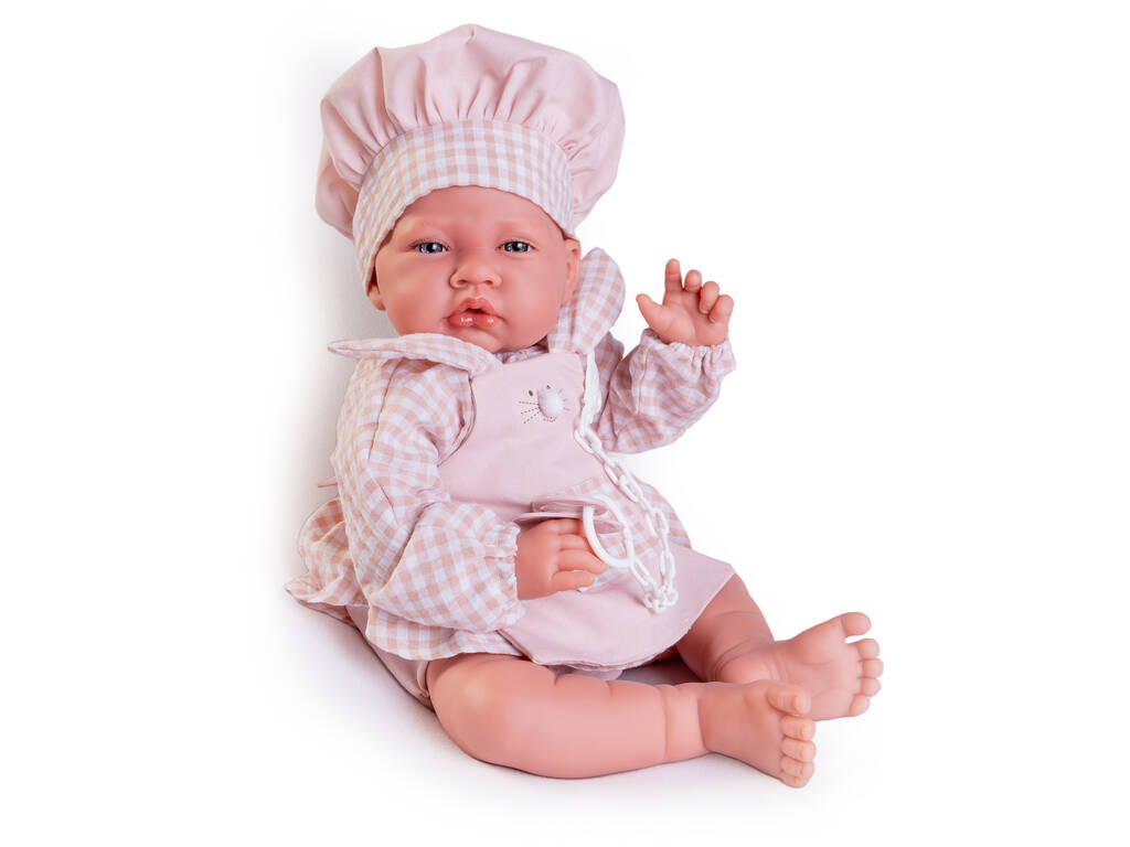 Poupée nouveau-né cuisinier avec tablier 42 cm par Antonio Juan 33350