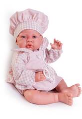 Neugeborene Puppenkchin mit Schrze 42 cm von Antonio Juan 33350