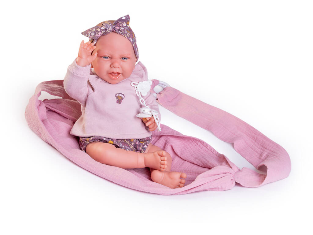 Poupée Carla nouveau-né avec écharpe de portage 42 cm par Antonio Juan 33352