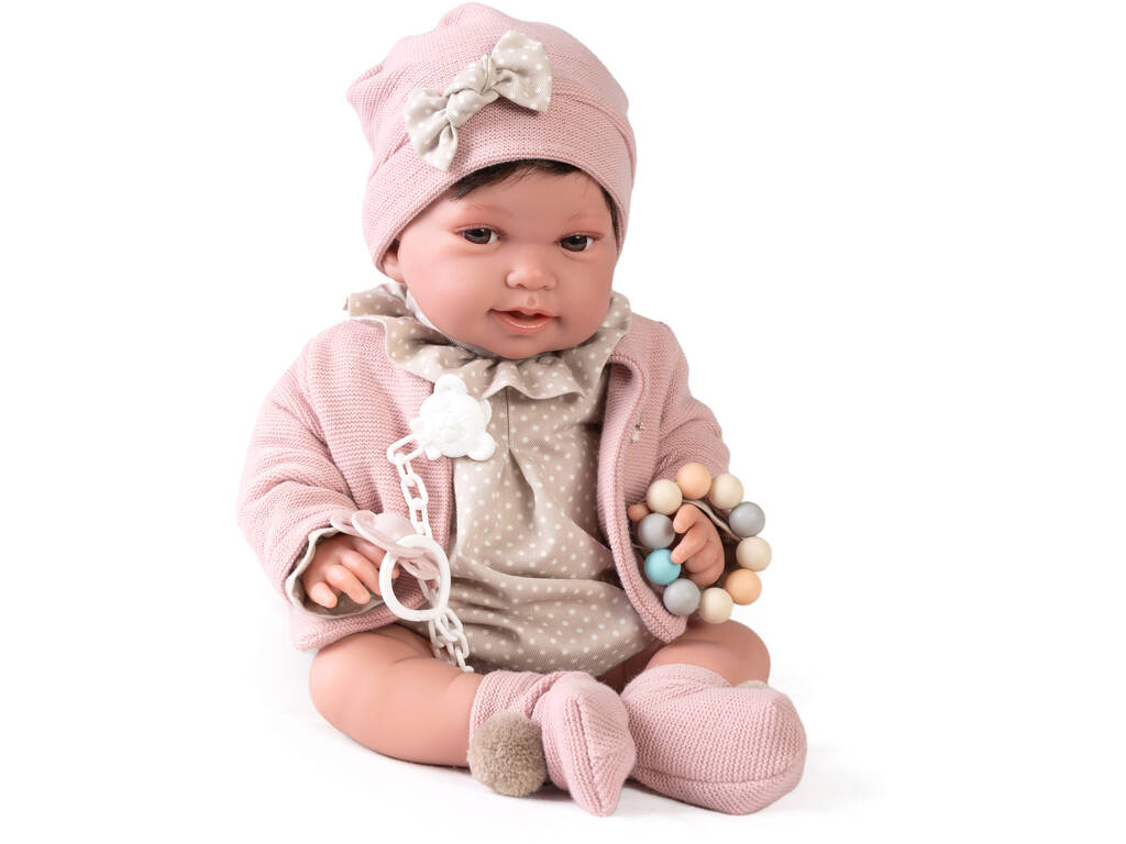 Bambola neonata Pipa passeggiata con massaggiagengive 42 cm. Peso reale Antonio Juan 33354