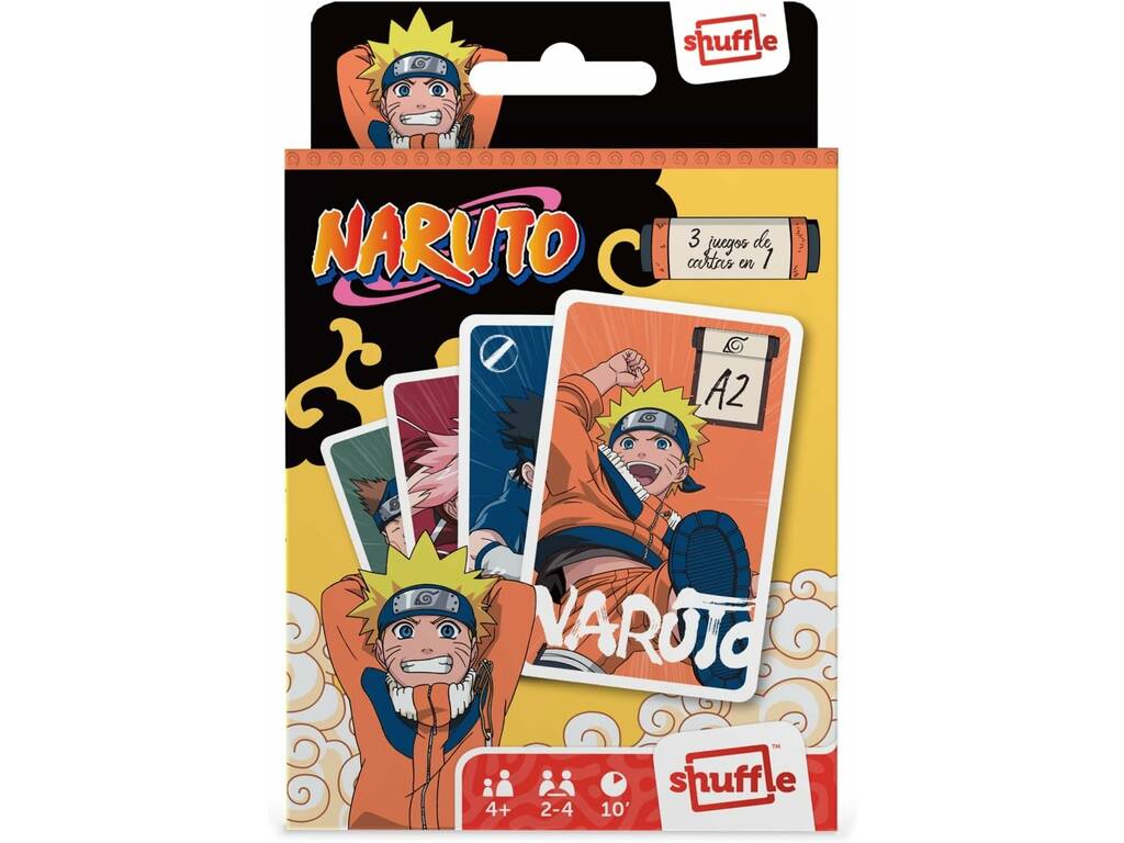 Naruto mazzo di carte per bambini Shuffle 3 in 1 Fournier 10037630