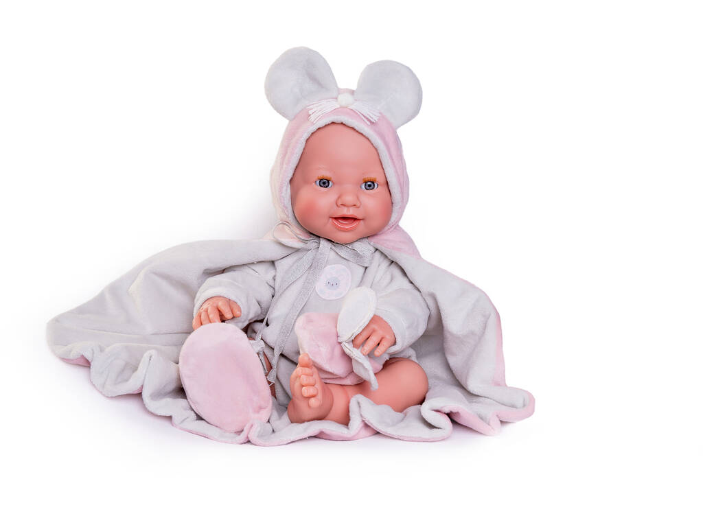Bambola neonata Mia con pipì Topolina 42 cm di Antonio Juan 50392