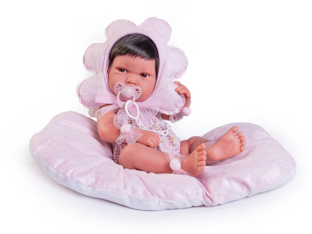 Pipa Flor Neugeborene Puppe mit Kissen 42 cm von Antonio Juan 50397
