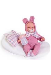Bambola Baby Carla con orecchiette e cuscino di Antonio Juan 70355 34 cm.