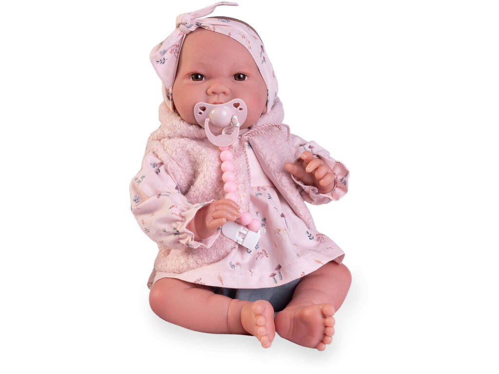 Süße wiedergeborene Nica-Puppe mit Weste 42 cm. Anthony John 80322
