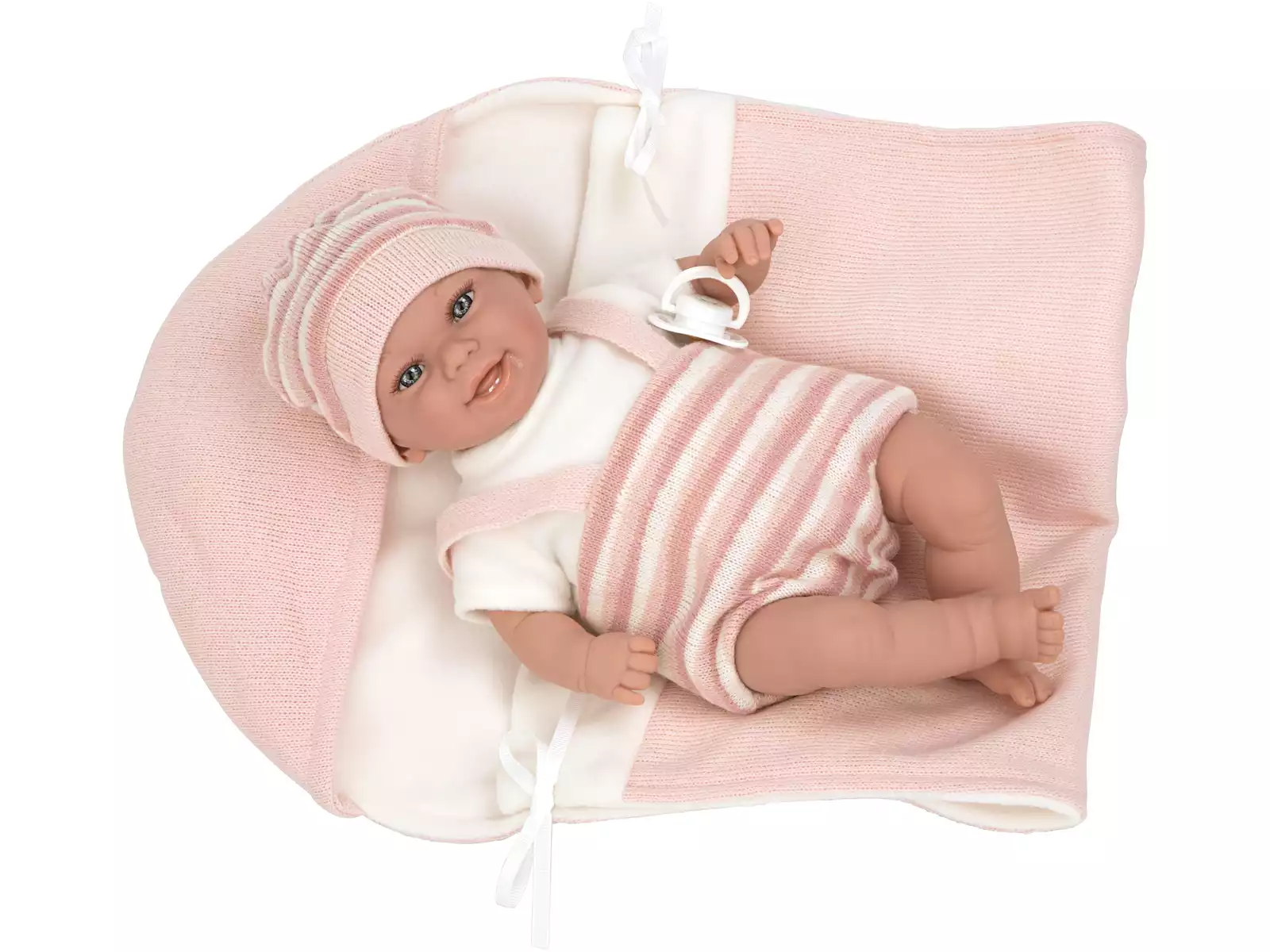 Boneca Reborn 40 cm. Chloe Rosa com Pêlo e Manta Arias 98113 - Juguetilandia