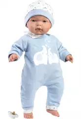 Boneco Joel Elefante Celeste 38 cm. Llorens 13847