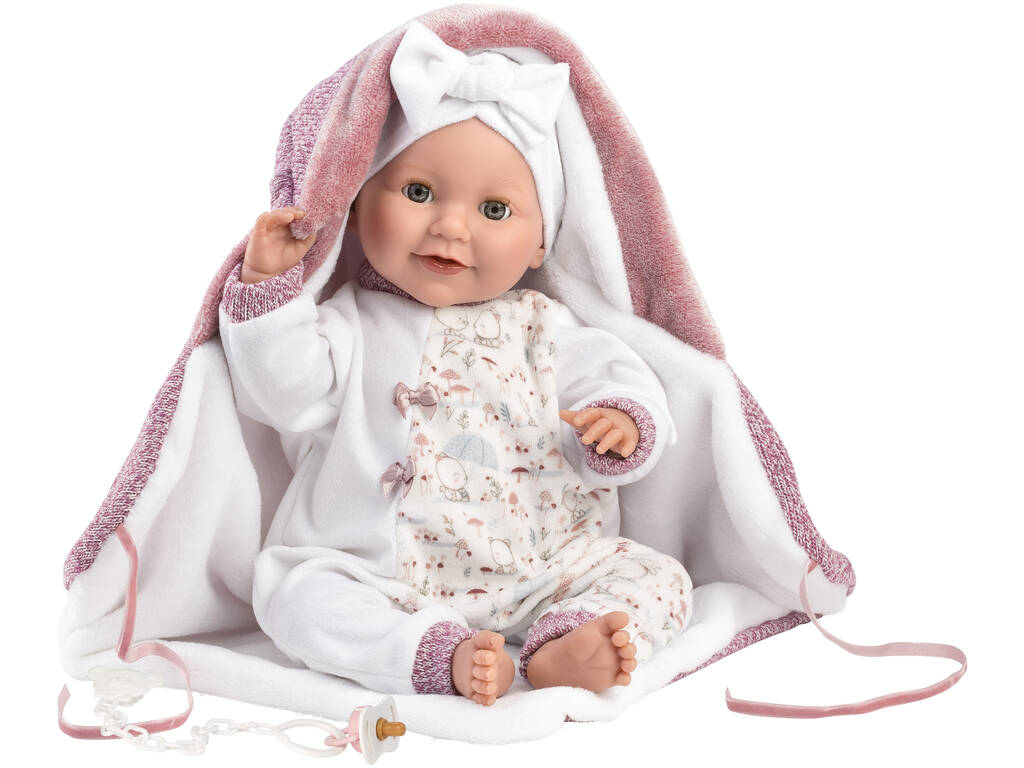 Bambola neonata Heidi piagnucolona Asciugamano 42 cm. di Llorens 74040