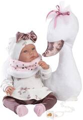 Neugeborene Puppe Tina Llorona Swan 44 cm. Llorens 84456