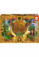 Quebra-cabeça 2000 Montagem Azteca Maya Educa 19565