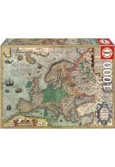 Puzzle 1000 Europakarte von Educa 19624