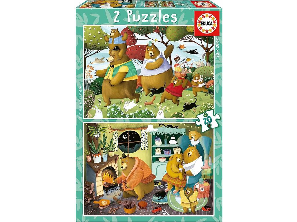 Puzzle 2x20 Fiabe del bosco Educa 19686