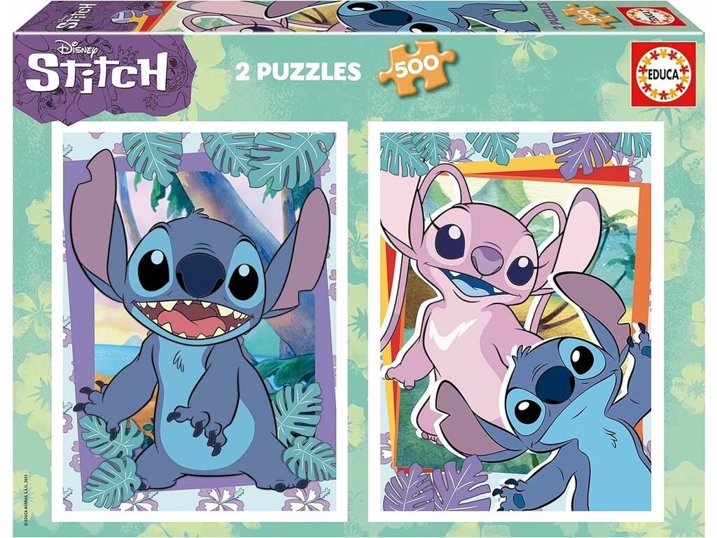 Puzzle 2x500 Stitch Educa 19732