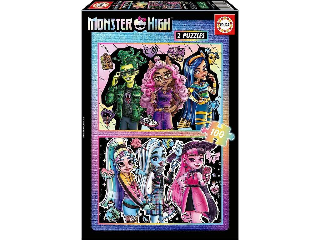 Puzzle 2x100 Monster High Educa 19704
