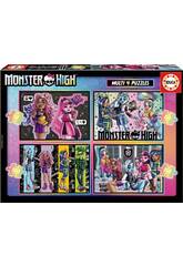 Puzzle Multi 4 Monster High 50-80-100-150 Educa 19706