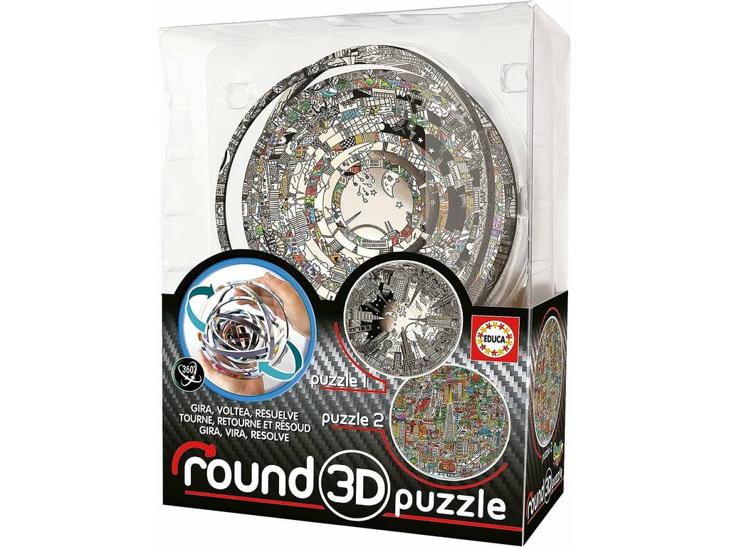 Puzzle Round 3D Charles Fazzino Educa 19707