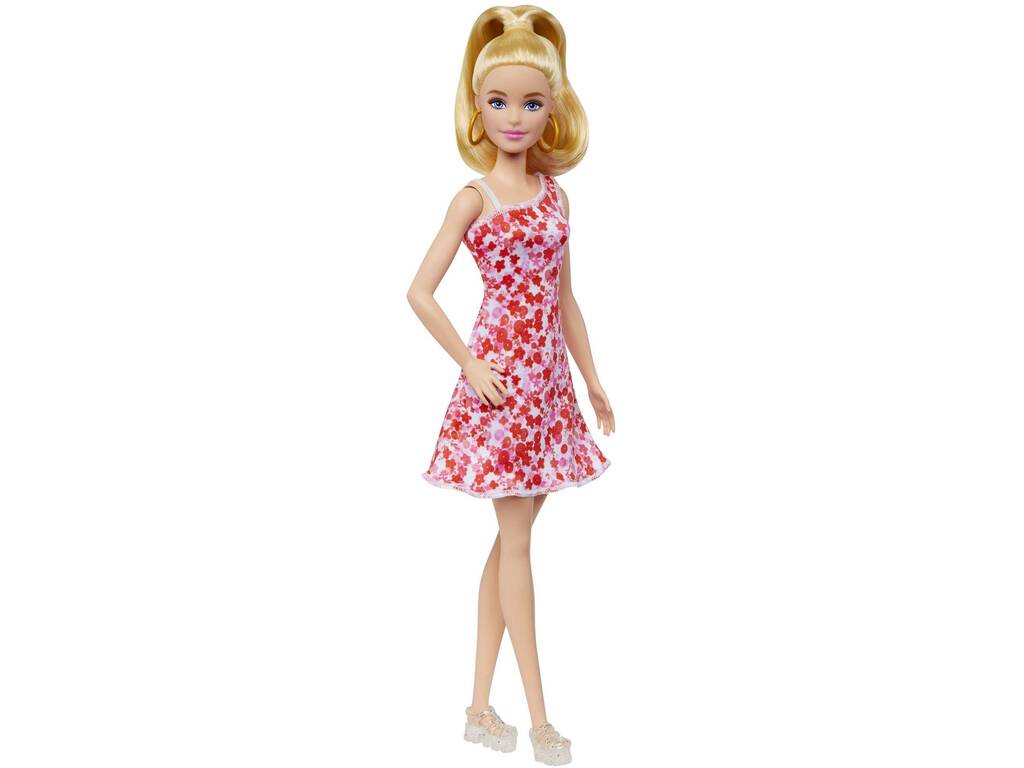 Barbie Fashionista Vestido Rosa Flores de Mattel HJT02