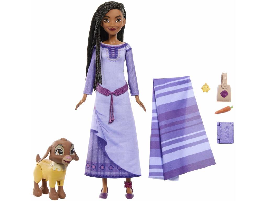 Disney Wish Boneca Asha com Acessórios Mattel HPX25