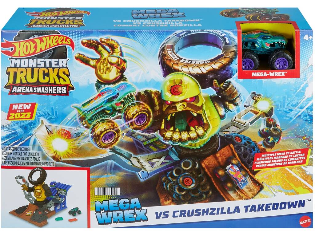 Hot Wheels Monster Trucks Arena Smashers Mega Wrex vs Gorzilla Mattel HPN71