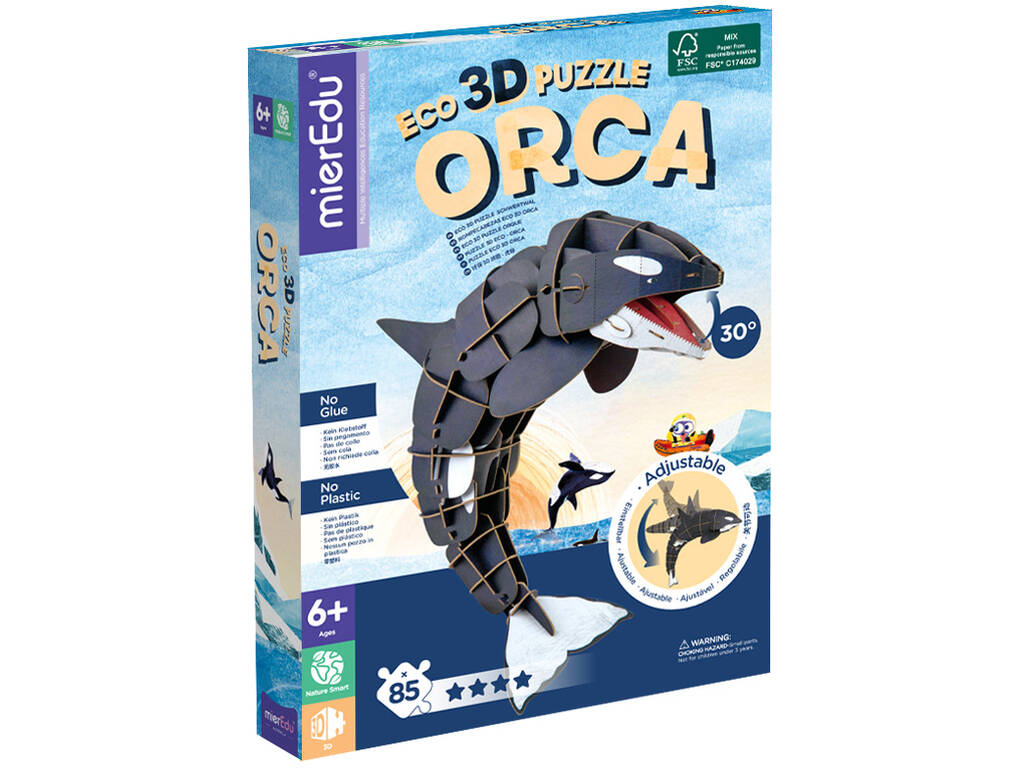 Puzzle 3D Eco Orque Mier Edu ME4222