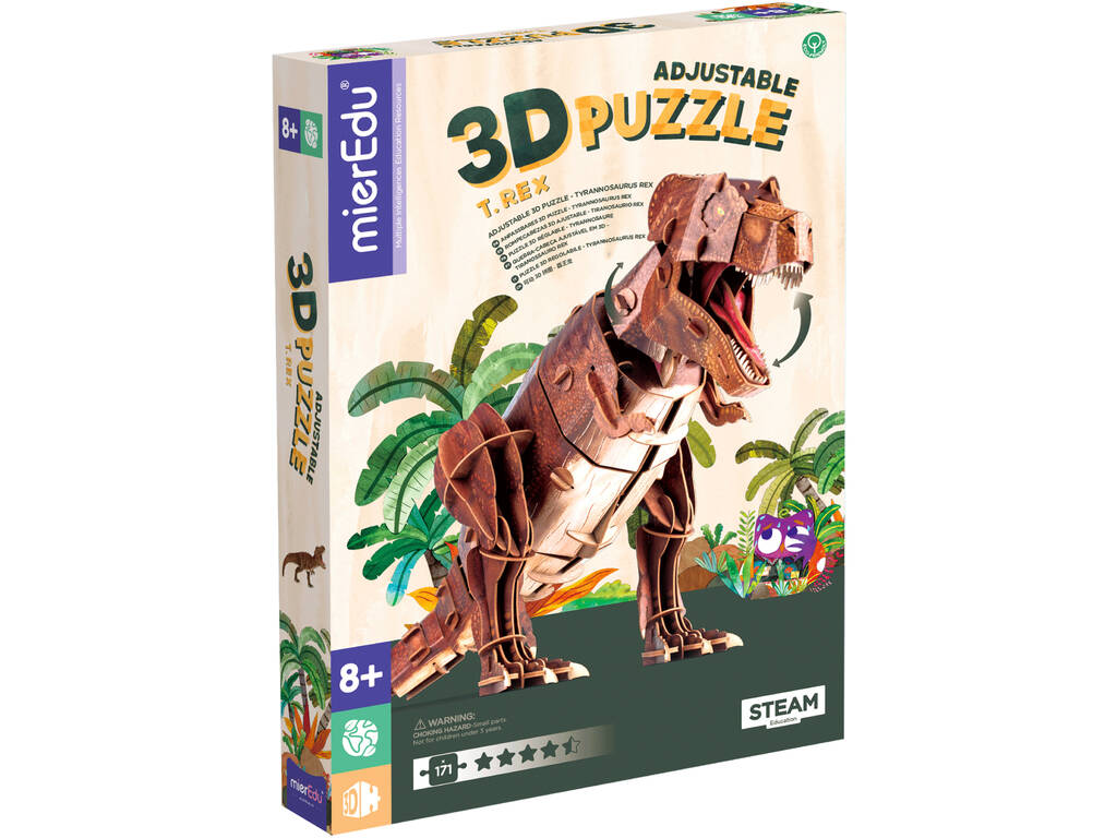 Puzzle 3D Eco Tyrannosaurus Rex di Mier Edu ME4241