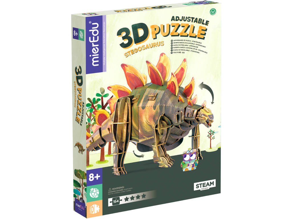 Puzzle 3D Eco Stegosaurus Mier Edu ME4243