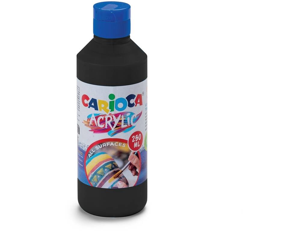 Carioca Botella Pintura Acrilica 250 ml. Negro de Carioca 40431/02
