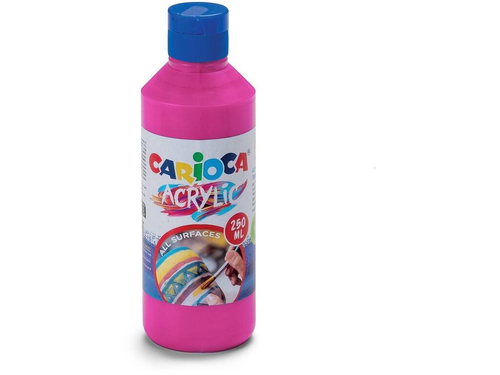 Carioca Bottiglia di vernice acrilica 250 ml. Fucsia di Carioca 40431/04
