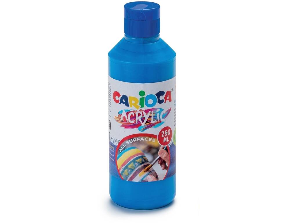 Carioca Bottiglia di vernice acrilica 250 ml. Blu Carioca 40431/05