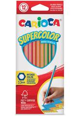 Caja 12 Lápices De Madera Carioca Supercolor de Carioca 43391
