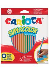 Caja 24 Lápices De Madera Carioca Supercolor de Carioca 43393