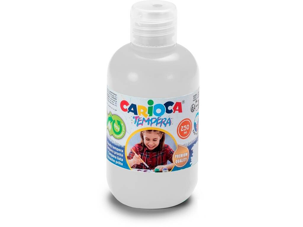 Carioca Botella Tempera 250 ml. Blanco de Carioca 404240/01