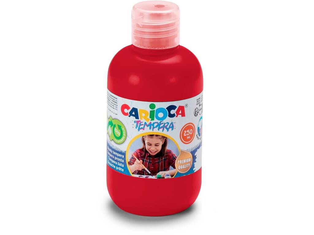Carioca Botella Tempera 250 ml. Roja de Carioca 40424/10